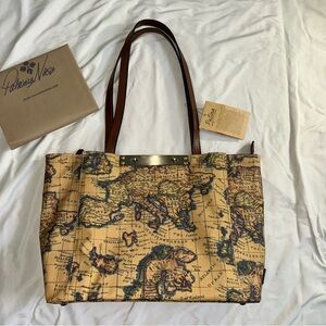 ❌SOLD- Patricia Nash Tan Map Print Tote Bag ❌